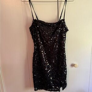 Wild Fable Black Sequin Mini Dress